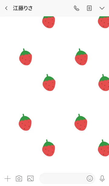 [LINE着せ替え] イチゴだらけ。ホワイト。の画像3
