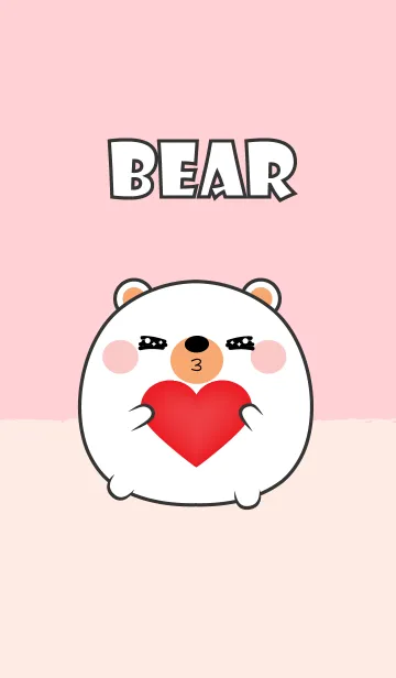 [LINE着せ替え] Lover Fat White Bear Theme (jp)の画像1