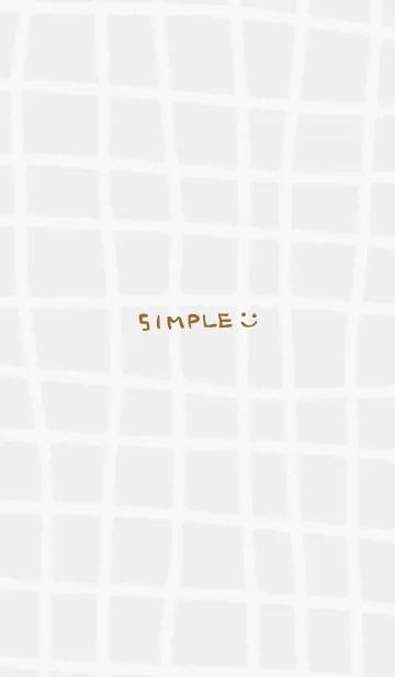 [LINE着せ替え] 手書きチェック スマイル グレー2の画像1