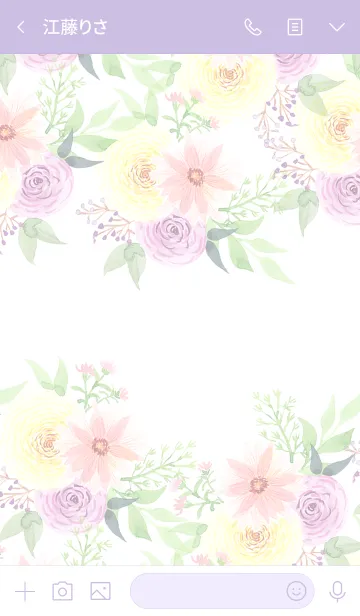 [LINE着せ替え] water color flowers_1133の画像3