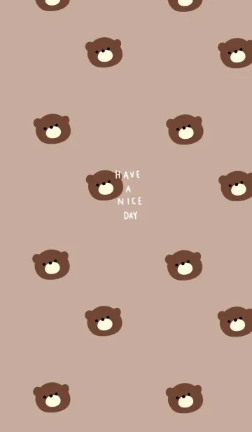 [LINE着せ替え] ベージュとクマだらけ。良い日を！の画像1