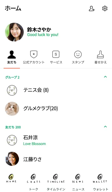 [LINE着せ替え] アボカドだらけ。シンプル。の画像2