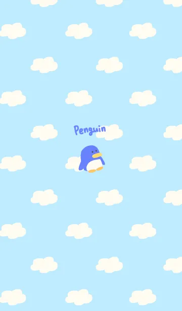 [LINE着せ替え] 空を飛びたいペンギンのお話の画像1