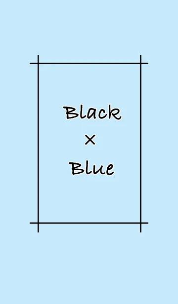 [LINE着せ替え] Simple Black × Blue -Blueの画像1