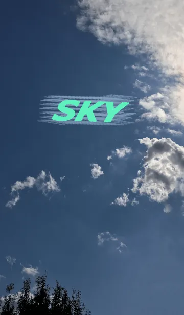 [LINE着せ替え] 空と雲； シンプルの画像1