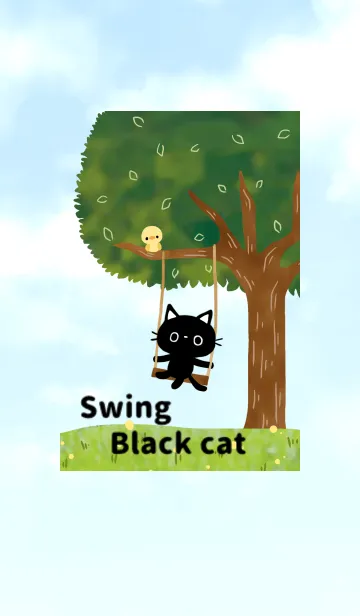 [LINE着せ替え] Swing Black catの画像1