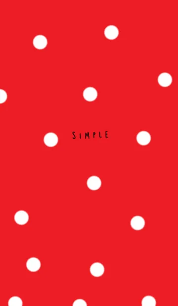 [LINE着せ替え] 赤と白の可愛い水玉の画像1