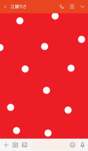 [LINE着せ替え] 赤と白の可愛い水玉の画像3