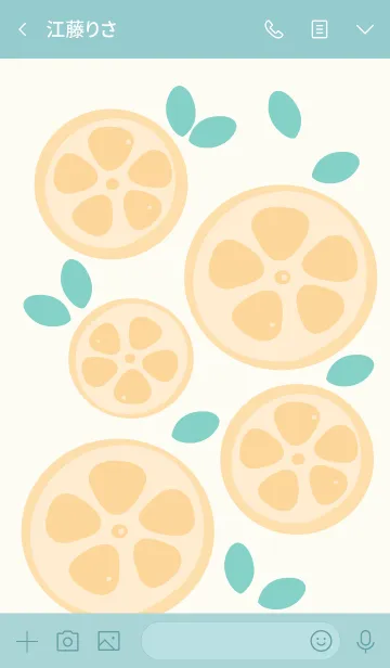 [LINE着せ替え] Sliced lemon theme 14の画像3