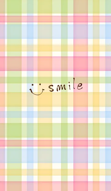 [LINE着せ替え] カラフルチェック-スマイル2-の画像1
