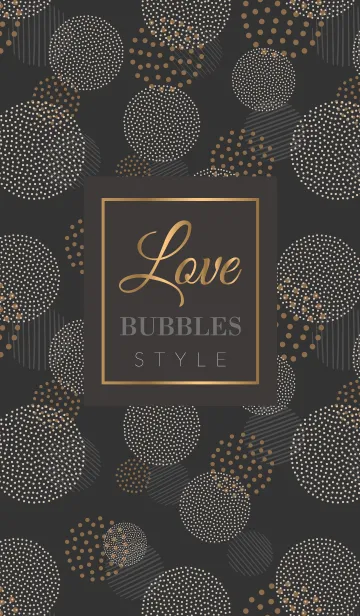 [LINE着せ替え] LOVE BUBBLES STYLE-BLACKの画像1