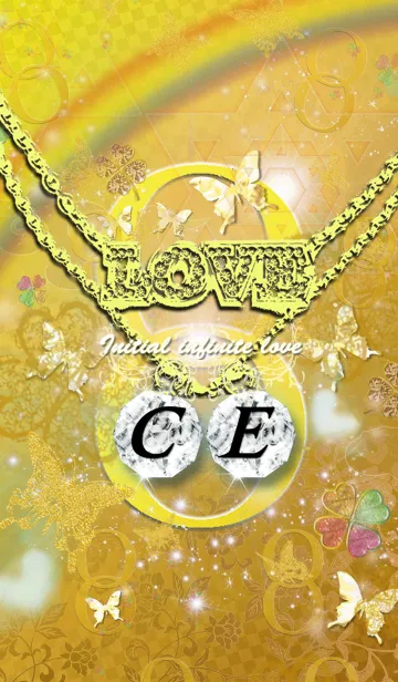 [LINE着せ替え] *C＆E* イニシャル運気アップ！！無限ゴールドの画像1
