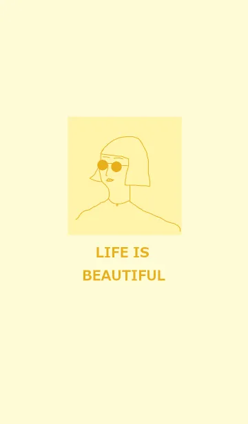 [LINE着せ替え] LIFE IS BEAUTIFUL =yellow=の画像1