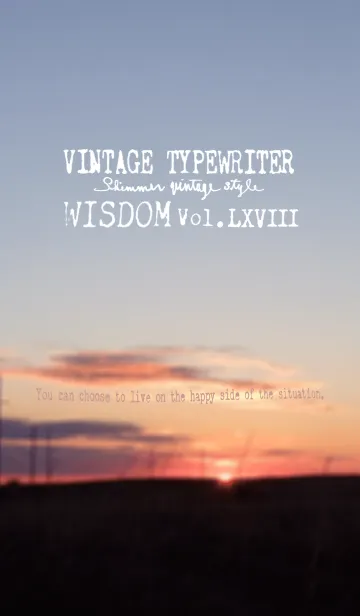 [LINE着せ替え] VINTAGE TYPEWRITER WISDOM Vol.LXVIIIの画像1