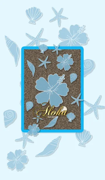 [LINE着せ替え] 花×貝殻いっぱいのハワイ＊ALOHA+125の画像1