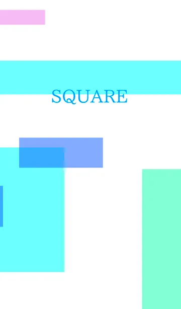 [LINE着せ替え] シンプルスクエア ブルーの画像1