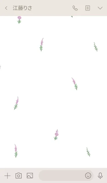 [LINE着せ替え] シロクマシンプル -flower-の画像3