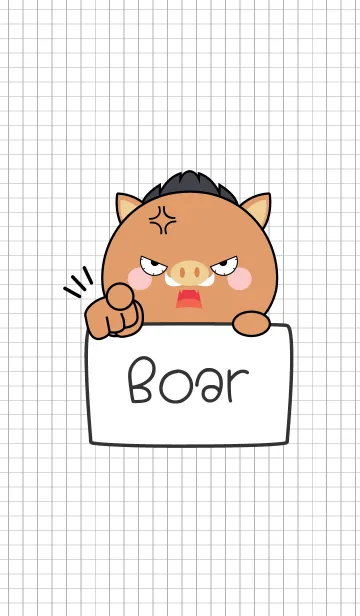 [LINE着せ替え] Simple Angry Boar (jp)の画像1