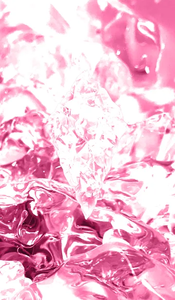 [LINE着せ替え] 氷の世界 - ピンクの画像1
