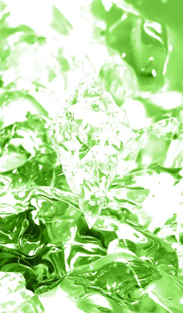 [LINE着せ替え] 氷の世界 - 緑の画像1