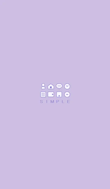 [LINE着せ替え] シンプル（purple)V.515の画像1