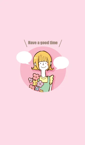 [LINE着せ替え] Have a good time -pink-の画像1