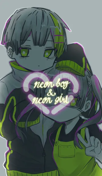 [LINE着せ替え] neon boy ＆ neon girlの画像1