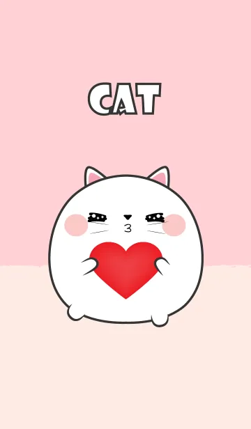 [LINE着せ替え] Lover Fat White Cat Theme (jp)の画像1