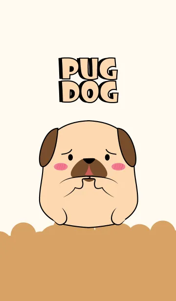 [LINE着せ替え] Love Cute Cute Pug Dog (jp)の画像1