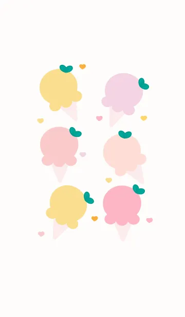 [LINE着せ替え] Cute ice-cream theme 33の画像1