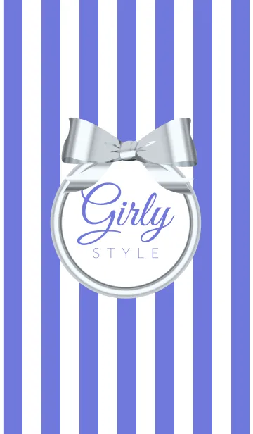 [LINE着せ替え] Girly Style-SILVERStripes1の画像1