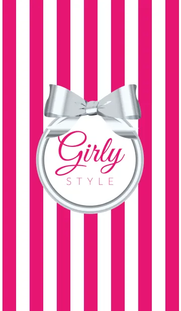 [LINE着せ替え] Girly Style-SILVERStripes3の画像1
