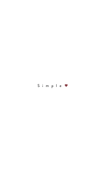 [LINE着せ替え] simple【red heart】の画像1