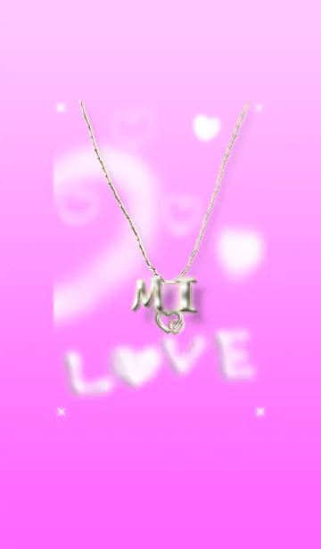 [LINE着せ替え] イニシャル M＆I(ピンク2)右側の画像1