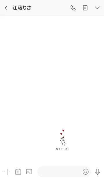 [LINE着せ替え] 大人かわいい×ホワイト＋ハートの画像3