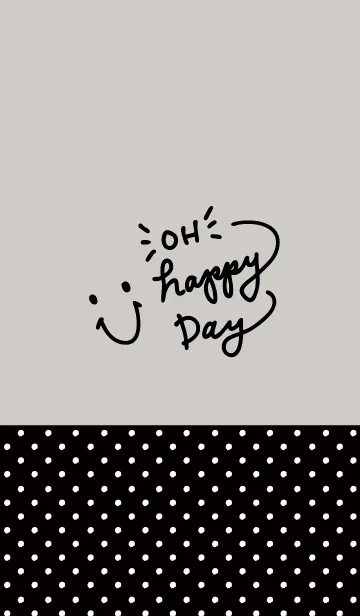 [LINE着せ替え] グレイッシュ水玉スマイル9の画像1