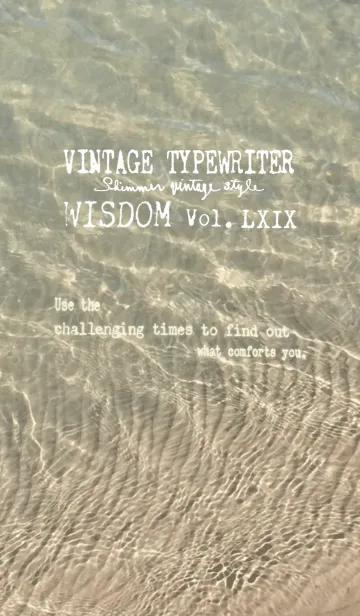 [LINE着せ替え] VINTAGE TYPEWRITER WISDOM Vol.LXIXの画像1