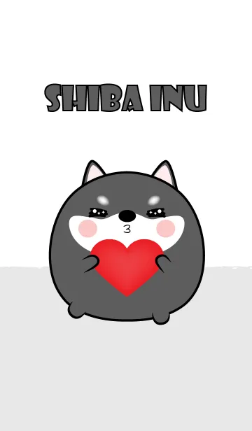 [LINE着せ替え] Lover Fat Black Shiba Inu Theme (jp)の画像1