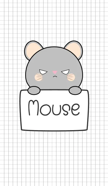 [LINE着せ替え] Simple Angry Gray Mouse (jp)の画像1