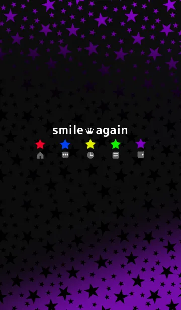 [LINE着せ替え] スマイル☆アゲイン～紫（Smile☆again）の画像1