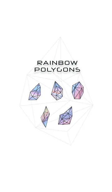 [LINE着せ替え] Rainbow Polygons -JPN-の画像1