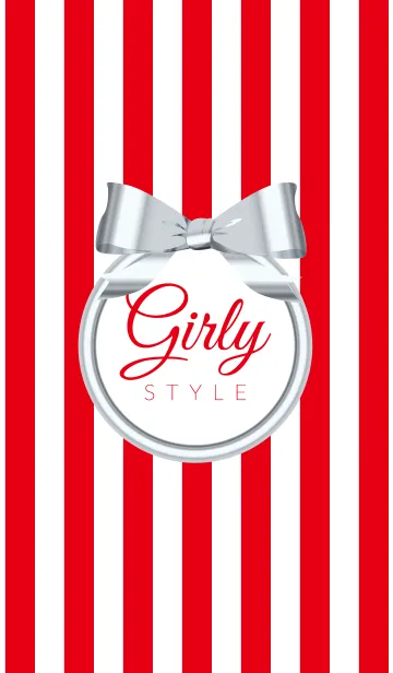 [LINE着せ替え] Girly Style-SILVERStripes6の画像1