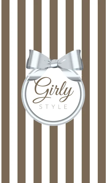 [LINE着せ替え] Girly Style-SILVERStripes12の画像1