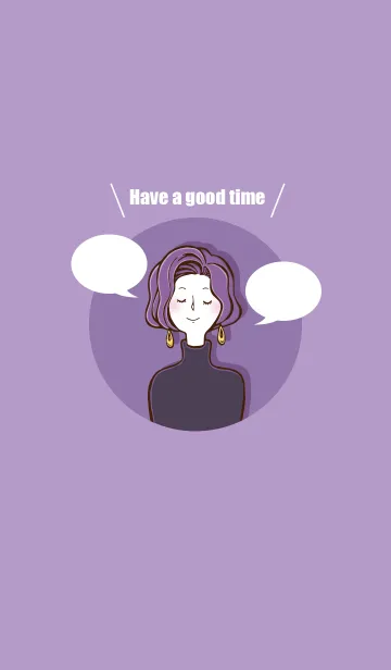 [LINE着せ替え] Have a good time -purple-の画像1