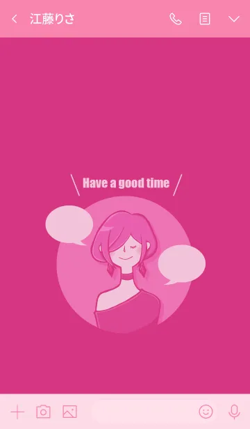 [LINE着せ替え] Have a good time -pink！-の画像3