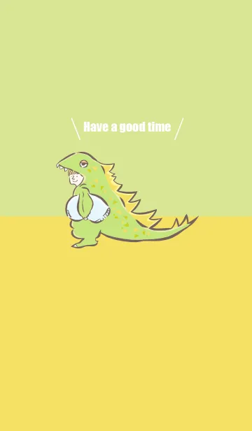 [LINE着せ替え] Have a good time -Dinosaur kid-の画像1