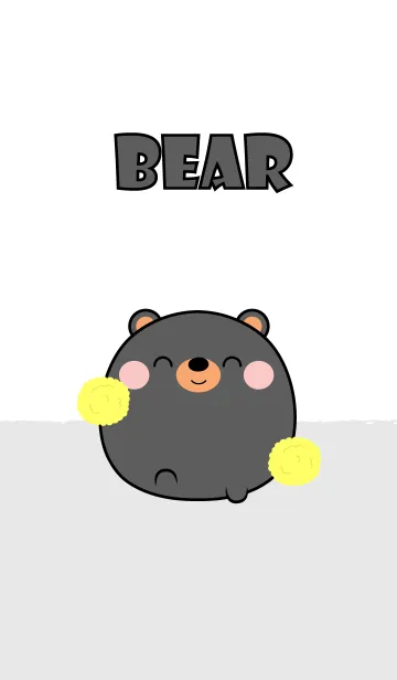 [LINE着せ替え] Lover Fat Black Bear Theme (jp)の画像1