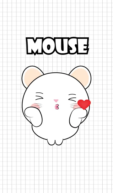 Mini Cute White Mouse Theme (jp)の着せ替えメイン画像