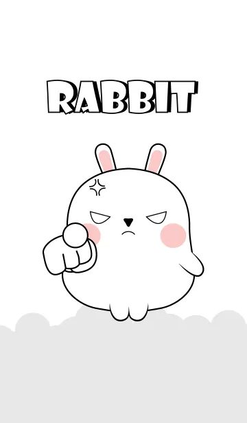 [LINE着せ替え] Emotion Angry White Rabbit (jp)の画像1