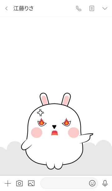 [LINE着せ替え] Emotion Angry White Rabbit (jp)の画像3